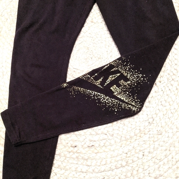 Nike Leggings Purple and Gold - Picture 3 of 3